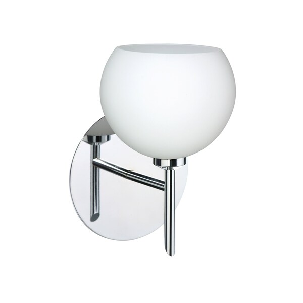 Besa Lighting Palla 5 Mini Sconce, Opal Matte, Chrome Finish, 1x40W Halogen 1SW-565807-CR - main